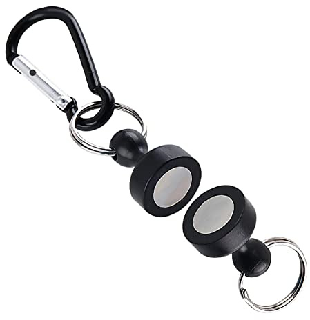 Pewell Llavero magnético de liberación rápida | Ganchos para Llavero con imán de Acero Inoxidable de Alta Resistencia,Ganchos magnéticos ergonómicos para Colgar en Crucero, Garaje, Cocina
