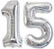 Vthoviwa 40 Zoll/18 Farbens Luftballon Zahlen 15/51 Silbrig, Helium Luftballon 15/51. Geburtstag Foil Ballon, 0123456789,10-19,20-25,30,40,50,60,70,80,90, Folienballon 15/51 Party Dekoration