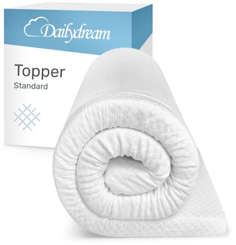 Dailydream Surmatelas viscoélastique avec Effet Mousse à mémoire de Forme modèle L, édition Standard, lit Simple (96,5 x 190,5 cm)