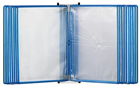CIRONI An der Wand montierter Flip-Aktenhalter – Desktop-Dokumentenhalter, Wandmontage-Referenzorganisator, 20 Seiten, Letter-Format, für Büro, Werkstatt, Restaurant, A4-Dokumentenreferenz und Auf