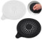 2 Pièces Attrape Cheveux Douche Filtres de Vidange Silicone Attrape Cheveux Baignoire pour Evier avec Ventouse et Couvercle de Vidange Filtres D'évier pour Baignoire Douche(Noir, Blanc)