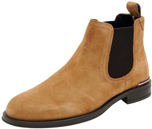Tommy Hilfiger Stivaletti Chelsea Uomo, Sahara marrone, 40 EU