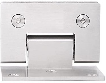 LXZSMH Glastürscharnier, Möbelbeschläge Zubehör for Soft-Close-Schrankscharniere, 90-Grad-Glastür-Schrankklemmen, Glas-Duschtürscharniere, Ersatzteile, Wand-zu-Glas 304 S