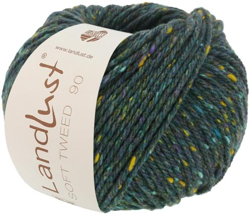 LANA GROSSA Landlust Soft Tweed 90 | Klassisch verzwirntes Tweedgarn aus Schurwolle mit mehrfarbigen Noppen | Handstrickgarn aus 100% Merinowolle | 50g Wolle zum Stricken & Häkeln | 90m Garn FB16