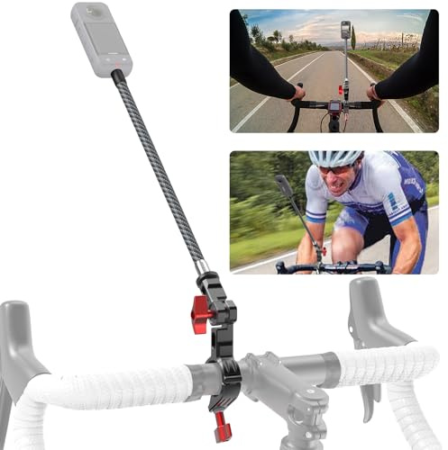 KOQEIEY Fahrrad-Motorrad-Lenkerhalterung für Insta360 X5, DJI Osmo 360, Third-Person-Fahrradlenker, Selfie-Stick-Halterung mit Ratschenschnittstelle für Insta360 X5 X4, GoPro, perfekt für Aufnahmen