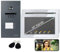 MATHFEL 2 Familienhaus 2 Draht Bus WLAN Video-Türsprechanlage, 7 Zoll Monitor mit Full HD 2 Megapixel 170 Grad Weitwinkelkamera -Außenstation in Anthrazit mit Fingerprint (2x7'' Monitore)