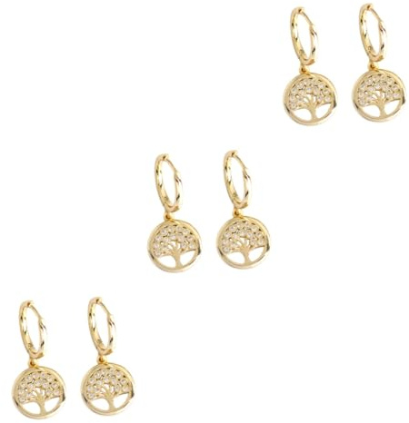 VALICLUD 3paare Elegante Silberohrringe Für Damen Mit Funkelnden Zirkonia-steinen Modischer Ohrschmuck Für Besondere Anlässe Für Partys Hochzeiten Für Ihre Liebsten