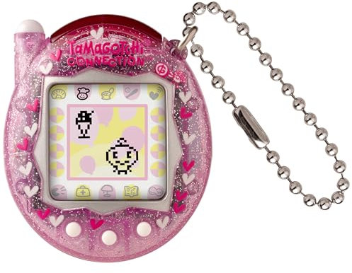 TAMAGOTCHI Bandai Connection Digital Pet Pink Glitter Shell Virtual Pet Electronic Toy With Infra-Red Connection For Shared Fun | Kids Toys For Girls And Boys Are Great Japanese Gifts