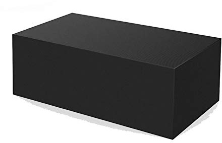 Cubremesa para muebles de jardín, impermeable, cuadrada, 30 tamaños disponibles (negro, 60 x 60 x 60 cm)