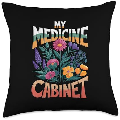 My Medicine Cabinet Herbal Medicine Natural Herbalism Throw Pillow