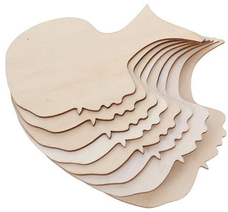 Artibetter 8pezzi Targhe Di Legno Per Lavori Fai Da Te Fette Di Legno Non Finite Per Lavori Artigianali Fai Da Te Per Modellazione e Ritaglio