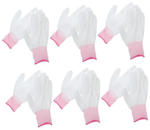 HIAKDOFT 12piezas Guantes De Nailon Para Hombres Resistentes Electricidad Desgaste Para Construcción y Reparaciones