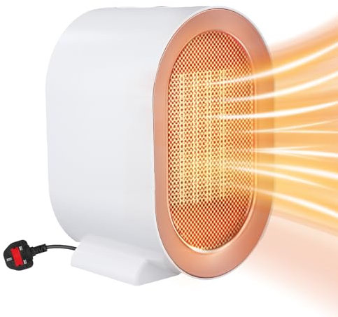 Electric Heater, Space Heater with 1200W/ 800W Heating Modes, Portable Ceramic Plug in Fan Heater, Tip-Over & Overheat Protection, Low Energy Adjustable Quiet Room Heater for Home, Bedroom, Office