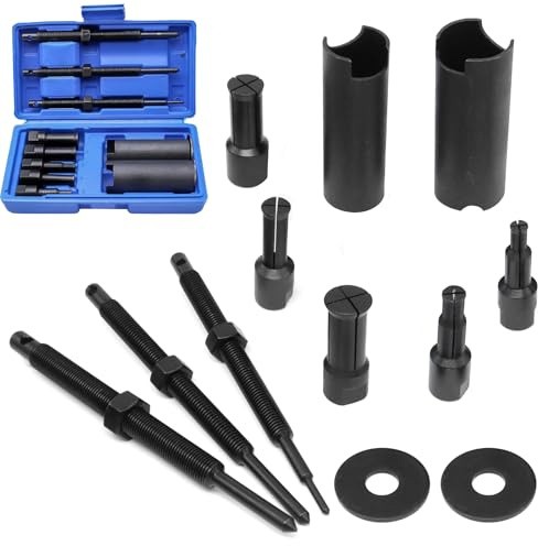 BEASAFY Juego de extractores de rodamientos internos de 12 piezas, 9-23 mm, extractor interior de bicicleta, con 5 tamaños de pinzas, herramientas de reparación para ruedas de motocicleta, rodamientos