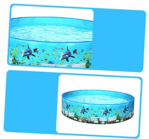 WEKAMOS Piscine pour Garçon et Filles Ronde et Dure en Plastique Rigide, Taille S 122x25 Cm, Jouet D'extérieur Coloré, pour Jeux Aquatiques Estivaux et Rafraîchissement en Plein Air