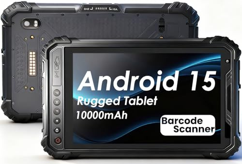 Kayoote SS9 Ultra 8 Tablet Rugged con Lettore Barcode Android 15, MT6877 Octa-Core 16GB RAM 512GB ROM Tablet Industriale, Rete 5G, Batteria 10000mAh, IP68 Impermeabile, WiFi-6, BT 5.2, NFC, 16MP