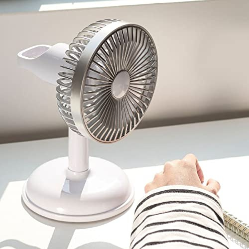Ventilateur de Table Rétro Vintage Portable Simple, Chargement USB, Petit Ventilateur électrique Léger pour l'été, la Maison, le Bureau, Utilisation de Couleur Pure Vintage Fan (bleu clair)