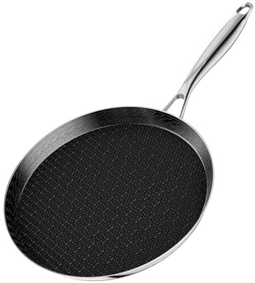 Innerwell Sartén para Crepas Antiadherente, 30cm, Acero Inoxidable