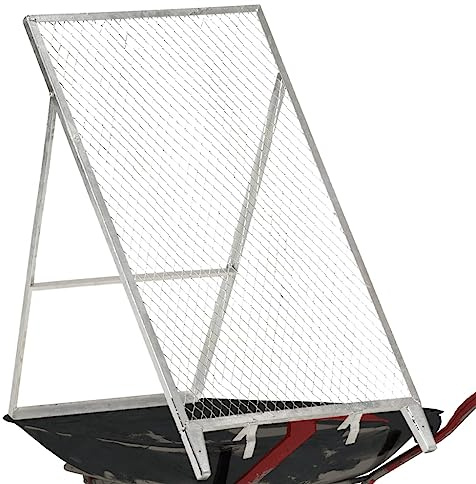 Mangloder - Colador de jardín de acero galvanizado, 60 x 85 x 89 cm, colador de compost con marco de ángulo ajustable, plegable, para tamizar tierra, separar piedra y restos de raíces