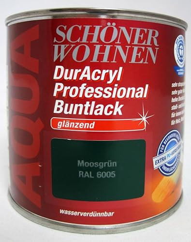 DurAcryl Buntlack Professional 375 ml Moosgrün Glänzend Schöner Wohnen