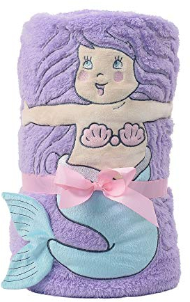 ENESCO Snowpinions Mermaid Snowthrow Blanket