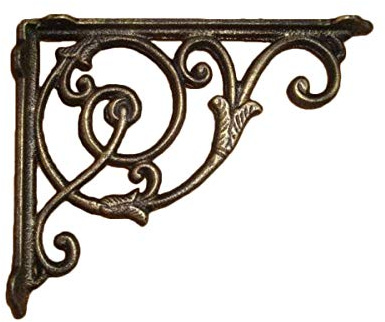 TentHome Regalbodenträger Regalträger Regalhalter Winkel Gusseisen Antik Rustikal Winkelträger Regalwinkel (A2) | Rustikal Winkelträger Regalwinkel Rost(A2)