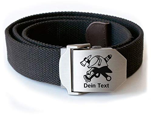 generisch Gürtel Workwear Koppelschloss mit der Wunschgravur Dein Text freiwillige oder Berufsfeuerwehr, Logo Feuerwehr Feuerwehrmann