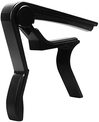 Cejilla para guitarra, 6 cuerdas, guitarra acústica y eléctrica, SIIWOO, Cejilla acústica Capotraste (negro)