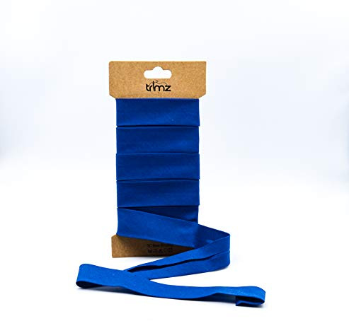 Trimz Poly Cotton Bias Binding, Royal, 25mm x 5m