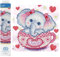 DIAMOND DOTZ DD5.073 - Original 5D Diamond Painting Set Elefant Charity, Kreativset mit 7.756 Diamant Mosaiksteinen, Malset ca. 30 x 30 cm, DIY Komplettset für Erwachsene und Kinder ab 8 Jahren