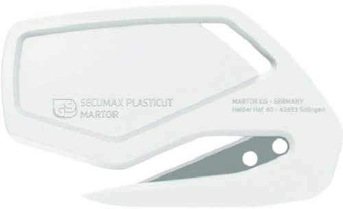 MARTOR 10 x Coltello di sicurezza, lama nascosta, SECUMAX PLASTICUT, coltello Cutter professionale, leggero, in plastica, Per mancini e destrorsi