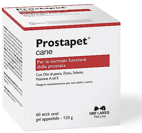 NBF Lanes | Prostapet Cane, Gel Appetibile 60 bustine da 2,5 g, per la Normale Funzionalità della Prostata.