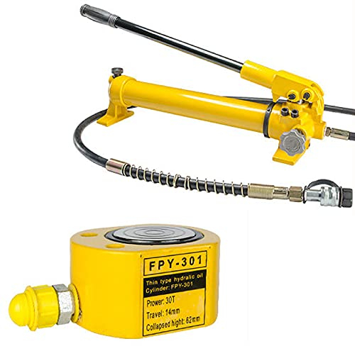 LXX Hydraulikzylinder mit Handpumpe, Wagenheber Hydraulisch Manuelle Hydraulischer Hubzylinder für Schiffbau, Brücke, BAU, 5T/10T/20T/30T
