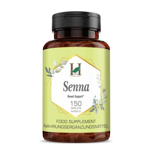 H&C Senna Leaves Tabletten/Kapseln (Cassia angustifolia) - 750 mg, 150 Stück | bei akuter und kurzfristiger Verstopfung