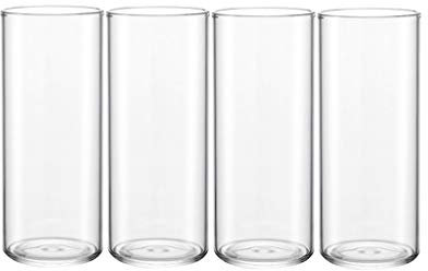 caihuashopping Wassergläser Attraktives nettes einfaches hitzebeständiges Glas, Mojito, Cocktail, Glas, Wasser, Tee, Tasse, Trinkgläser, Saft, Bier, Wein [Set von 4] Trinkglas