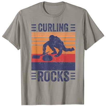 Vintage Curling Crew Deportes de Invierno Curling Rocks Camiseta