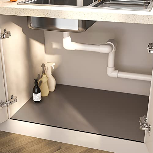 Alfombrilla para Debajo del Fregadero,50x80cm,Protector Cajones Cocina,Forro Impermeable para fregaderos de Cocina y baño,Impermeable Cuttable Reutilizable,Protege los gabinetes