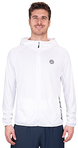 BIDI BADU Herren Crew Hood Jacket - White, Größe:M