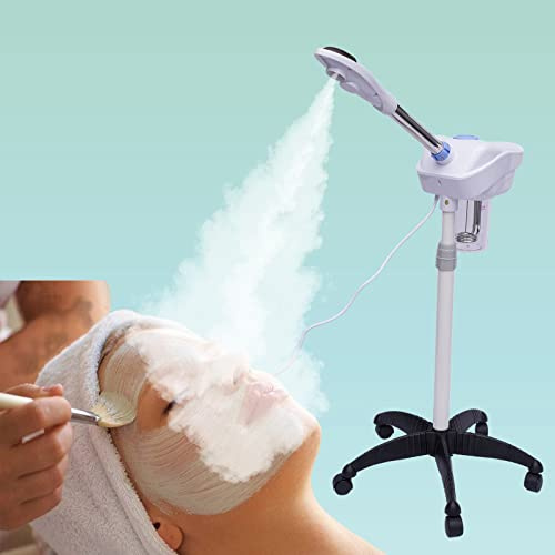 750W Ozon Ionischer Gesichtsdampfer Digital Vapozon Bedampfer DampfgeräT Kosmetikstudio Gesichtssauna Verdampfe 360 ° Drehbare DüSe