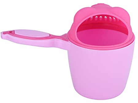 Shampoo-Becher, Baby-Haarspülbecher, Niedliche Fischform, für Kinder, Zum Waschen der Haare, Baden, Spülbecher Zum Schutz der Augen des Säuglings (Rosa)