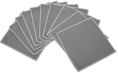 ANKROYU 10 Reinigungstücher Für Hörgeräte, Mikrofaser Staubentferner, Wiederverwendbare Brillenreinigungstücher, Saubere Trockentücher, Grau
