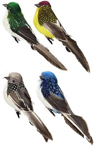 Abaodam 12stücke Teiliges Simulierte Vögel Garten Deko Ornamente Künstliche Federvögel Für Frühlings Und Osterdekoration Im Innen Und Außenbereich
