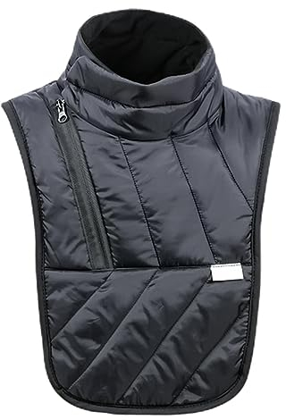Pomurom Chauffe-cou et poitrine de moto - Coupe-vent - Imperméable - Thermique - Pour homme et femme - Protection du cou avec fermeture éclair - Équipement d'hiver chaud pour vélo et activités de