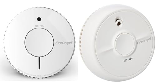 FireAngel Optical Smoke Alarm with 10 Year Sealed For Life Battery, FA6620-R (ST-622 / ST-620 replacement, new gen), White & SB1-TP-R Smoke Alarm, 2 Pack, White