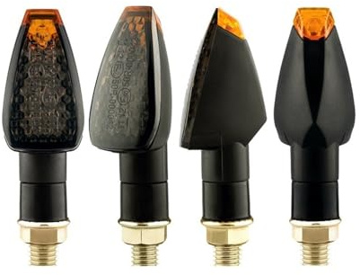 Nisza luces señalización Intermitentes Para Motocicleta, Luz De Señal De Giro, 14LED, Indicador De Señal De Giro, Luz Ámbar Intermitente, 12V/24V M10 (Color : E50 4PCS)