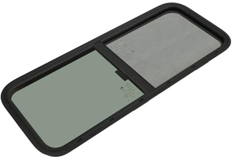 LoyaltyClivia Fenêtre latérale en alliage d'aluminium pour caravane, camping, caravane avec moustiquaire - Fenêtre coulissante pour camping-car universel (1000 x 400 mm)