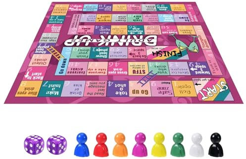 Trinkspiele für Erwachsene, Spiele für Erwachsene zum Trinken am Spieleabend - Brettspiel Familienspiele Ledermatte,Trink- und Partyspiele für Erwachsene, interaktiv für Spieleabende, Geburtstage, ab