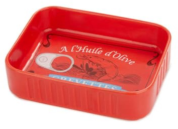 Balvi Cuenco Aperitivo Conserverie Crevettes Color Rojo Diseño Retro de conserva de gambas Cerámica