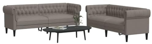 Xichuzi 2-TLG. Sofagarnitur Taupe Stoff, Loungesofa, Sofas & Couches, Relaxsofa, Couch für Wohnzimmer, 3209205