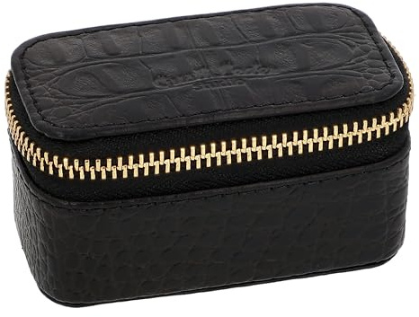 Gusti Schmucktäschchen Leder - Levke Schmucketui Schmucktäschchen Damen Schwarz Leder